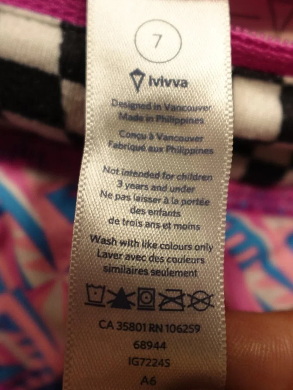 Ivivva by Lululemon Speedy Running Shorts Girls Size 7 Pink Blue Geometric Print